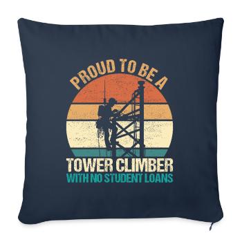 Industriekletterer Tower Climber Industrieklettern - Sofakissenbezug 45 x 45 cm - Navy - Vorne