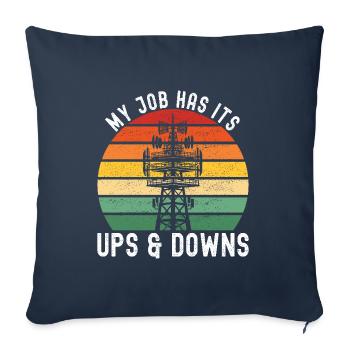 Industriekletterer Tower Climber Industrieklettern - Sofakissenbezug 45 x 45 cm - Navy - Vorne