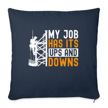 Grimpeurs industriels Tours Grimpeurs industriels - Housse de coussin décorative 45 x 45 cm - bleu marine - Devant