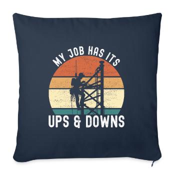 Industriekletterer Tower Climber Industrieklettern - Sofakissenbezug 45 x 45 cm - Navy - Vorne