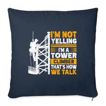 Industriekletterer Tower Climber Industrieklettern - Sofakissenbezug 45 x 45 cm - Navy - Vorne