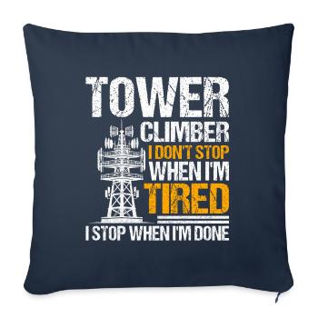 Industriekletterer Tower Climber Industrieklettern - Sofakissenbezug 45 x 45 cm - Navy - Vorne
