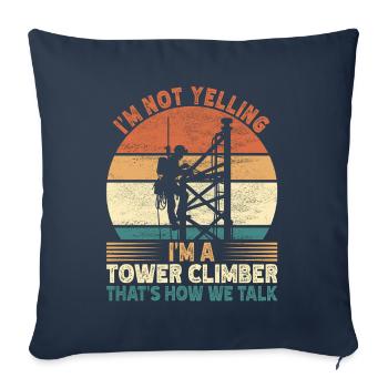 Industriekletterer Tower Climber Industrieklettern - Sofakissenbezug 45 x 45 cm - Navy - Vorne
