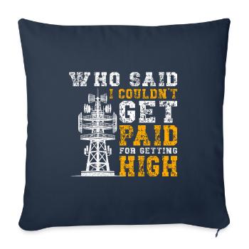 Industriekletterer Tower Climber Industrieklettern - Sofakissenbezug 45 x 45 cm - Navy - Vorne