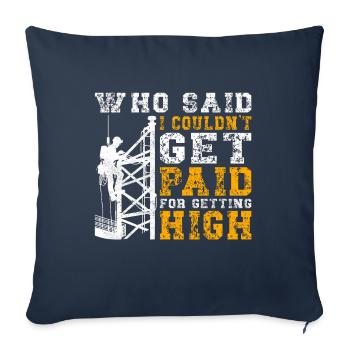 Industriekletterer Tower Climber Industrieklettern - Sofakissenbezug 45 x 45 cm - Navy - Vorne