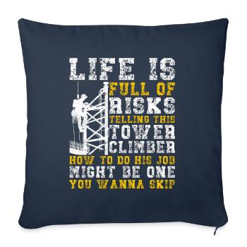 Industriekletterer Tower Climber Industrieklettern - Sofakissenbezug 45 x 45 cm - Navy - Vorne