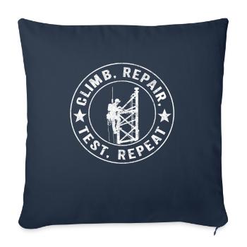 Industriekletterer Tower Climber Industrieklettern - Sofakissenbezug 45 x 45 cm - Navy - Vorne
