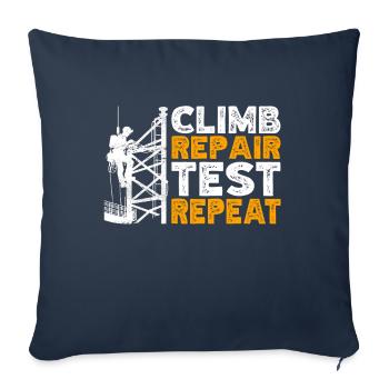 Industrial Climbers Tower Climbers Industrial Climbing - Sofa pillowcase 17,3'' x 17,3'' (45 x 45 cm) - navy - Front