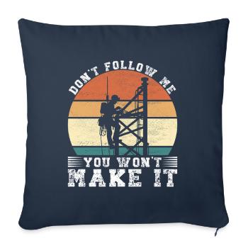 Industriekletterer Tower Climber Industrieklettern - Sofakissenbezug 45 x 45 cm - Navy - Vorne