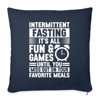 Intermittent fasting Intermittent fasting - Sofa pillowcase 17,3'' x 17,3'' (45 x 45 cm) - navy - Front
