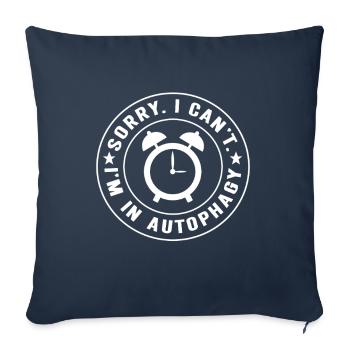 Intervallfasten Intermittierendes Fasten - Sofakissenbezug 45 x 45 cm - Navy - Vorne
