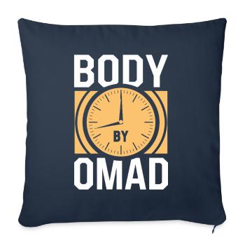 Intermittent fasting Intermittent fasting - Sofa pillowcase 17,3'' x 17,3'' (45 x 45 cm) - navy - Front