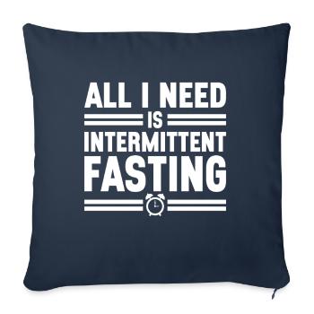 Intermittent fasting Intermittent fasting - Sofa pillowcase 17,3'' x 17,3'' (45 x 45 cm) - navy - Front