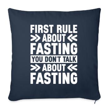 Intermittent fasting Intermittent fasting - Sofa pillowcase 17,3'' x 17,3'' (45 x 45 cm) - navy - Front