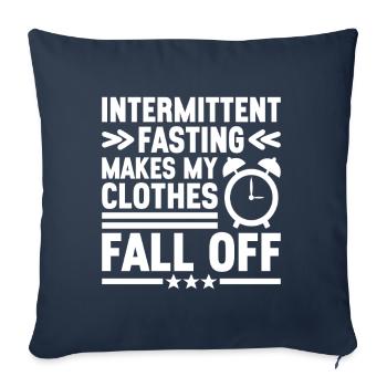 Intermittent fasting Intermittent fasting - Sofa pillowcase 17,3'' x 17,3'' (45 x 45 cm) - navy - Front