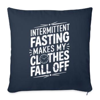 Intervallfasten Intermittierendes Fasten - Sofakissenbezug 45 x 45 cm - Navy - Vorne