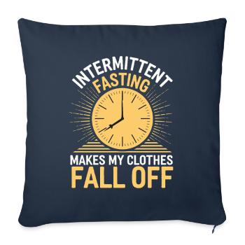 Intervallfasten Intermittierendes Fasten - Sofakissenbezug 45 x 45 cm - Navy - Vorne