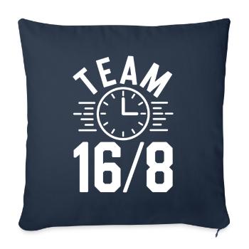 Jeûne intermittent Jeûne intermittent - Housse de coussin décorative 45 x 45 cm - bleu marine - Devant