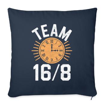 Jeûne intermittent Jeûne intermittent - Housse de coussin décorative 45 x 45 cm - bleu marine - Devant