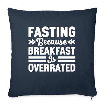 Intermittent fasting Intermittent fasting - Sofa pillowcase 17,3'' x 17,3'' (45 x 45 cm) - navy - Front