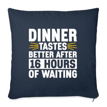 Intervallfasten Intermittierendes Fasten - Sofakissenbezug 45 x 45 cm - Navy - Vorne