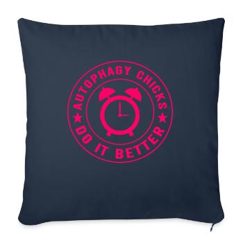 Intervallfasten Intermittierendes Fasten - Sofakissenbezug 45 x 45 cm - Navy - Vorne