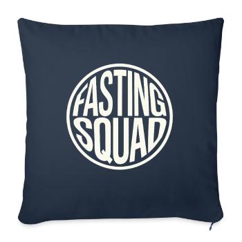 Intervallfasten Intermittierendes Fasten - Sofakissenbezug 45 x 45 cm - Navy - Vorne
