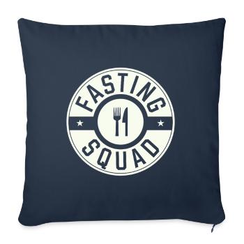 Jeûne intermittent Jeûne intermittent - Housse de coussin décorative 45 x 45 cm - bleu marine - Devant