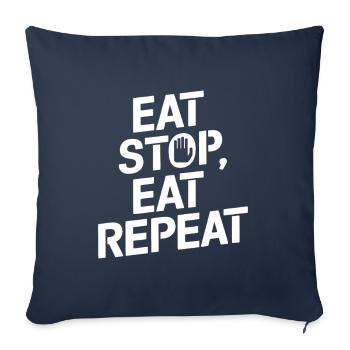 Intermittent fasting Intermittent fasting - Sofa pillowcase 17,3'' x 17,3'' (45 x 45 cm) - navy - Front