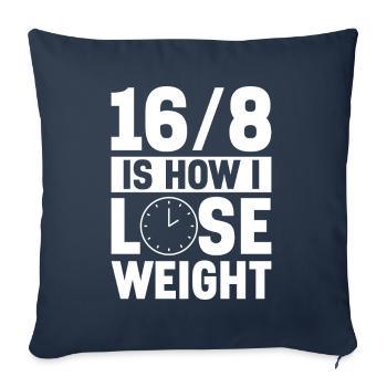 Intervallfasten Intermittierendes Fasten - Sofakissenbezug 45 x 45 cm - Navy - Vorne