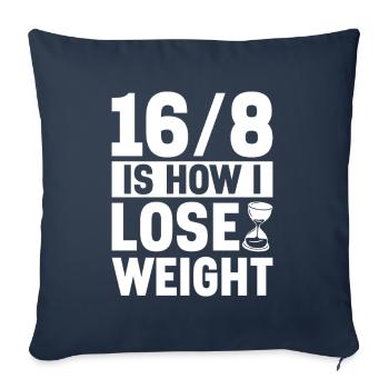 Intervallfasten Intermittierendes Fasten - Sofakissenbezug 45 x 45 cm - Navy - Vorne