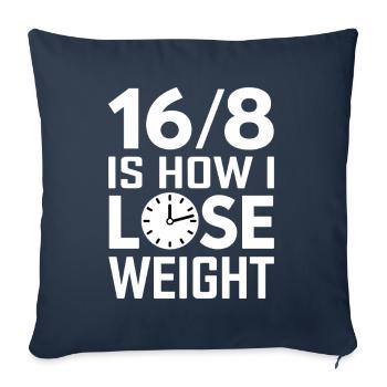 Intermittent fasting Intermittent fasting - Sofa pillowcase 17,3'' x 17,3'' (45 x 45 cm) - navy - Front
