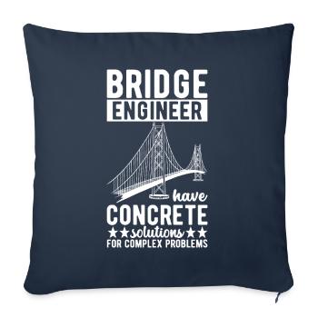 Bridge Engineer Bridge Construction - Sofa pillowcase 17,3'' x 17,3'' (45 x 45 cm) - navy - Front