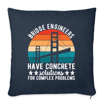Bridge Engineer Bridge Construction - Sofa pillowcase 17,3'' x 17,3'' (45 x 45 cm) - navy - Front