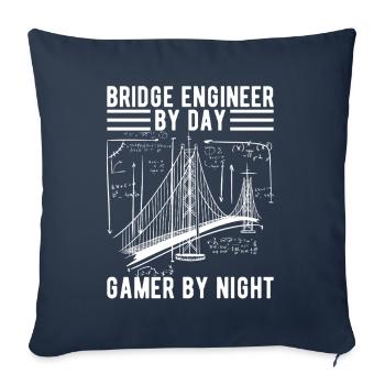 Bridge Engineer Bridge Construction - Sofa pillowcase 17,3'' x 17,3'' (45 x 45 cm) - navy - Front