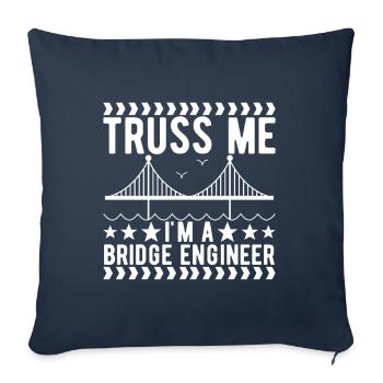Bridge Engineer Bridge Construction - Sofa pillowcase 17,3'' x 17,3'' (45 x 45 cm) - navy - Front
