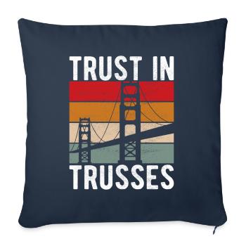 Bridge Engineer Bridge Construction - Sofa pillowcase 17,3'' x 17,3'' (45 x 45 cm) - navy - Front