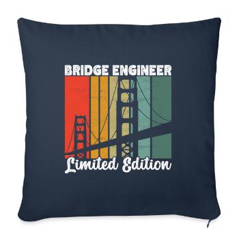 Bridge Engineer Bridge Construction - Sofa pillowcase 17,3'' x 17,3'' (45 x 45 cm) - navy - Front