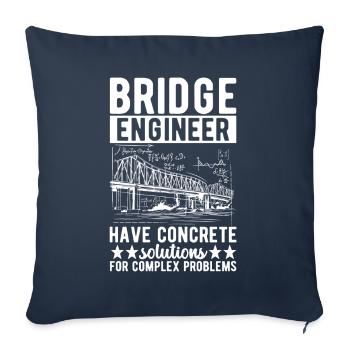 Bridge Engineer Bridge Construction - Sofa pillowcase 17,3'' x 17,3'' (45 x 45 cm) - navy - Front