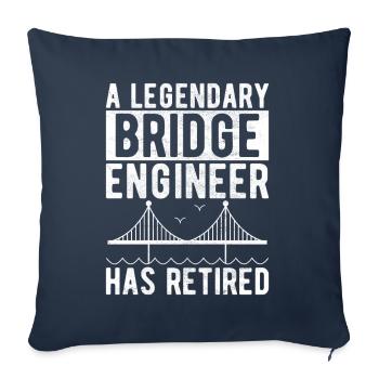 Bridge Engineer Bridge Construction - Sofa pillowcase 17,3'' x 17,3'' (45 x 45 cm) - navy - Front