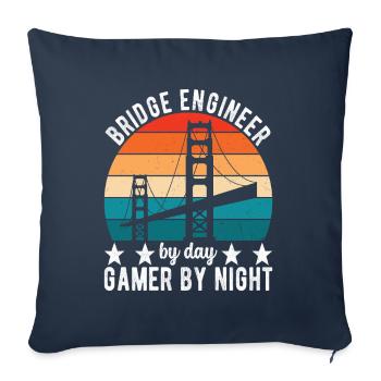 Bridge Engineer Bridge Construction - Sofa pillowcase 17,3'' x 17,3'' (45 x 45 cm) - navy - Front