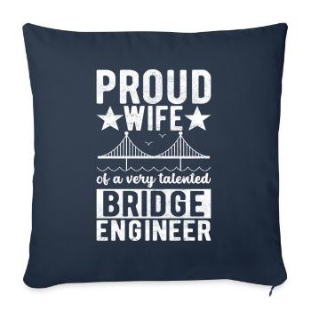 Bridge Engineer Bridge Construction - Sofa pillowcase 17,3'' x 17,3'' (45 x 45 cm) - navy - Front
