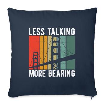 Ingénieur des ponts Construction de ponts - Housse de coussin décorative 45 x 45 cm - bleu marine - Devant