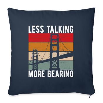 Ingénieur des ponts Construction de ponts - Housse de coussin décorative 45 x 45 cm - bleu marine - Devant