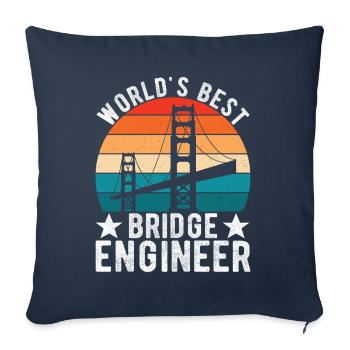 Bridge Engineer Bridge Construction - Sofa pillowcase 17,3'' x 17,3'' (45 x 45 cm) - navy - Front