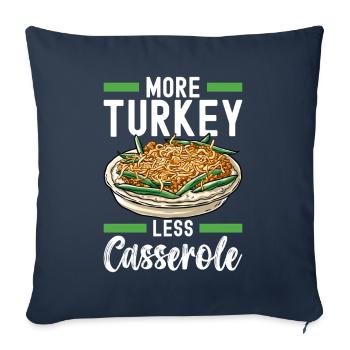Casserole de haricots verts - Housse de coussin décorative 45 x 45 cm - bleu marine - Devant