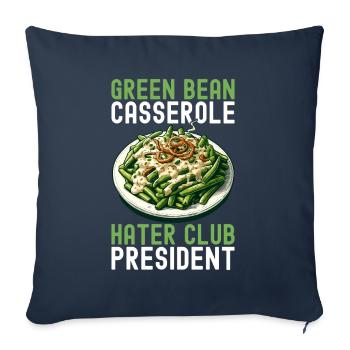 Green Bean Casserole - Sofa pillowcase 17,3'' x 17,3'' (45 x 45 cm) - navy - Front
