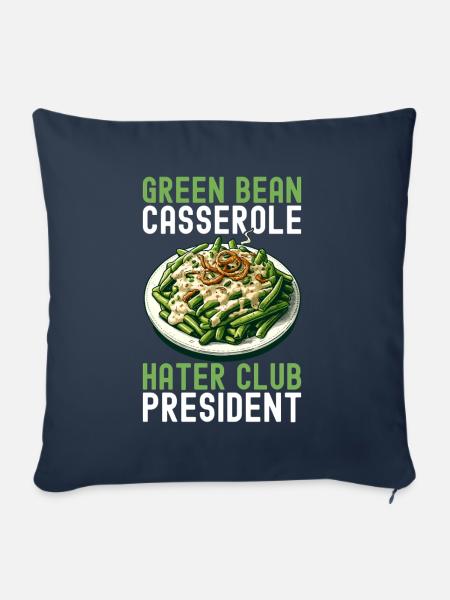 Grüne Bohnen Auflauf - Sofakissenbezug 45 x 45 cm - Navy