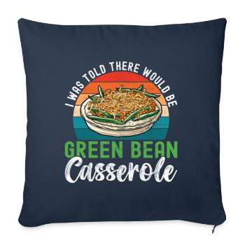 Green Bean Casserole - Sofa pillowcase 17,3'' x 17,3'' (45 x 45 cm) - navy - Front