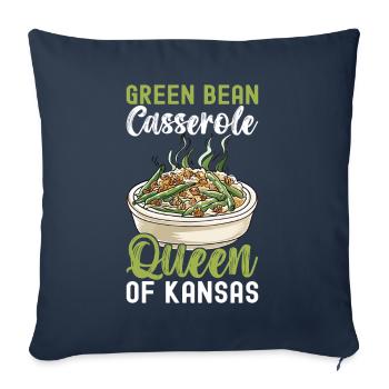 Green Bean Casserole - Sofa pillowcase 17,3'' x 17,3'' (45 x 45 cm) - navy - Front
